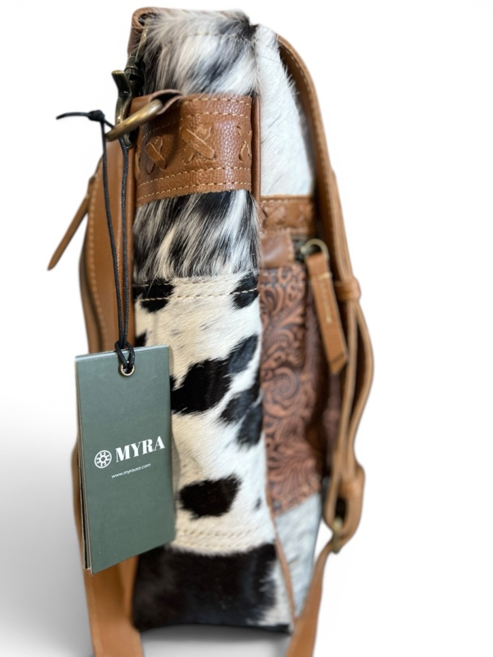 Myra Bag Purse Forester Junction Cowhide Tooled Leather Crossbody Conceal Carry - Picture 7 of 14
